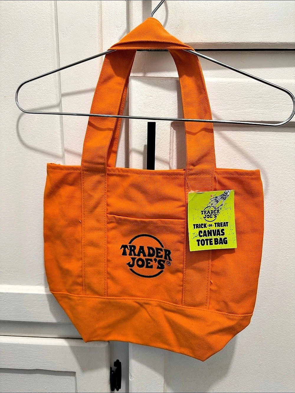 Trader Joe's Trick-or-Treat Mini Canvas Tote Bag Orange